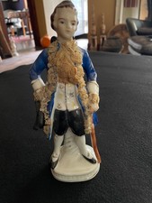 Vintage Colonial Gentleman Porcelain Figurine Rococo Style picture