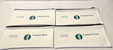 4 VTG White Central Trust Zippered Bank Deposit Money Cash Bag 10.75