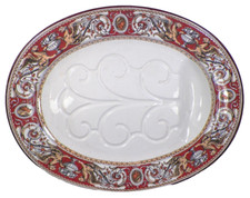 Minton Florentine Platter Griffins God Mercury Transferware 1862 Antique HUGE picture