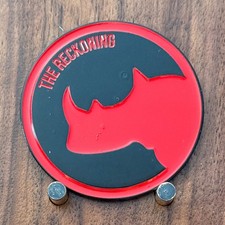 The Reckoning Rhino Silhouette Motivational Quote Challenge Coin  W#17 picture