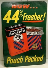 Sir Walter Raleigh Sign Metal Pipe Tobacco Cigarette Large 16 1/2