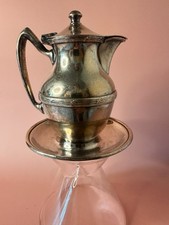 Vintage International Silver Co Silverplate Lidded Creamer Pitcher w Underplate picture