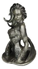 Ebros Aged Bronze Resin Seductive Siren of The Seas Mermaid in Fishnets Statu... picture