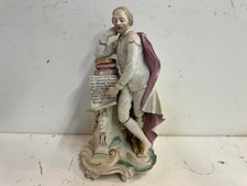 Antique 18thC Derby Porcelain Figurine William Shakespeare Monument Figure picture