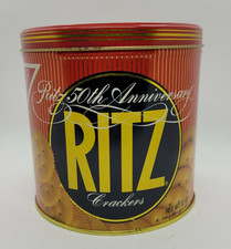 Nabisco Ritz Crackers Vintage 1984 50th Anniversary Collector Round Tin Nabisco picture