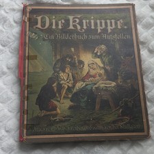 German Pop-Up Nativity Scene Booklet Set, Vintage Paper/Cardboard Christmas picture