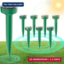 8 Pack Mole Repellent Ultrasonic,Solar Powered Gopher&Vole Repellent picture