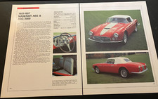 1951-1957 Maserati A6G 2000 - Vintage Automotive Spec-Sheet Art Print / Wall Art picture