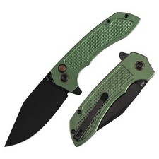Tenable Entity B1036F2 Folding Knife 14C28N Blackwash Blade Green Aluminum NEW picture