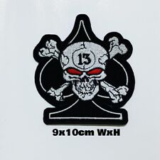 ACE of spades lucky number 13 Embroidered Patch Badge Iron/Sew On Transfer AB picture