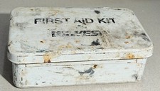 Vintage First Aid Kit Wall Mounted Metal US West  8' x 5