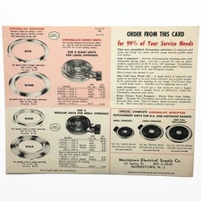 Vintage Morristown Electrical Supply Co Chromalox Electric Range Parts Mailer NJ picture