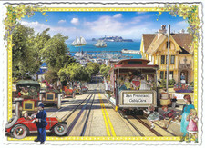 Postcard Glitter Tausendschoen San Francisco Cable Cars  Postcrossing picture