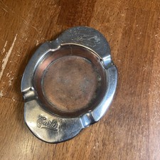Vintage 1930's Curtiss Airplane Fighter Jet Chrome Plated Copper Ashtray picture