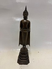 Bronze Buddha Statue Thai with Alms Bowl Figurine Thailand picture