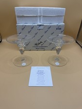 Princess House #6105 Heritage 2 Pc Crystal CandleHolder Set NIB picture
