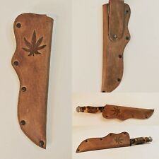 Marihuana HANDCRAFTED Thick%100 Leather Mora Knife Sheath w/Belt Loop picture
