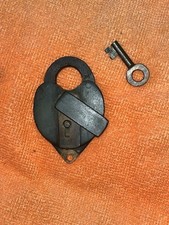 Wilson Bohannan Co. Marion Ohio Brass Heart Lock Key Antique Vintage Rare picture