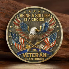 Military Veteran Commemorative Challenge Coin Veteran Gifts picture
