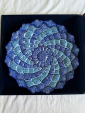 Vintage Persian Hand Painted Mandala Meenakari Plate Middle Eastern Folk Art picture