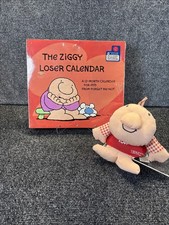 Vtg~Ziggy Loser's Calendar 1995~Tom Wilson~Ziggy Beanbag Doll by Applause~NOS picture