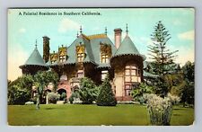 Southern CA-California, A Palatial Residence, Exterior, Plants, Vintage Postcard picture