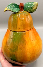 Sakura Sonoma Hand-Painted Earthenware Pear-Shaped Cookie Jar – SL955/29 picture