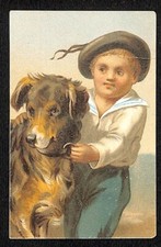 De La Rue & Co. Series No. 227 Victorian Card Boys with Dog picture