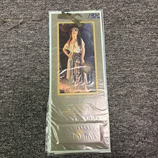 1926 Lady Painting NEW Package Wall Hanging 6’x14’ Antique Advert TWO included picture