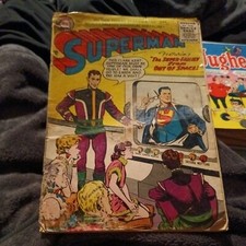 Superman #104 1956-DC -Super-Family From Outer Space-TV set cover golden age picture