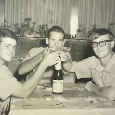 Vintage Black and White Photo Young Men China Sea Club Subic Bay Philippines picture