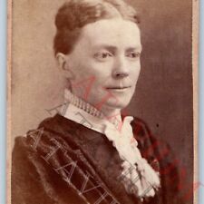 c1870s Belvidere, ILL Lovely Mid-Age Woman CDV Photo Card Haynes Post Office H41 picture