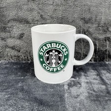 Vintage Starbucks 2008 Classic Logo White Ceramic Coffee Cup Mug 11.5 Oz picture