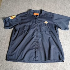 Schlitz Beer Mens 2XL Custom Work Shirt Vintage Patches Universal Overall Navy picture