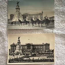 ⁠Vintage London Postcards Lot Buckingham Palace Victoria Memorial Royal Horse Gu picture