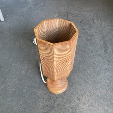  Swedish Hand Crafted Pine Table Lamp 1970’s  picture