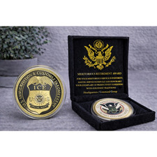 US Immigrations Customs Challenge Coin ICE Special Agent W/ Retirement Award picture