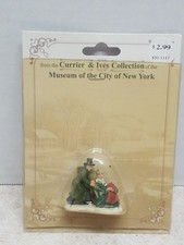 Currier And Ives Porcelain Couple W Sled “Museum Of City Of New York “ 2002 picture