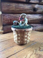 Longaberger Basket With Boyd’s Bear Lid~Brand New picture