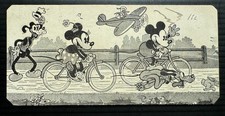 RARE ORIGINAL 1930'S WALT DISNEY MICKEY MOUSE AND MINNIE ADVERTISING INK BLOTTER picture