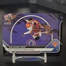 Topps Now N°43 Karl-Anthony Towns Knicks #43 07/10 Black Foil picture