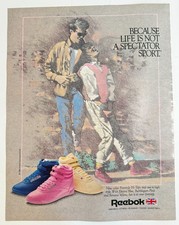 Vintage 1986 Reebok Life Is Not a Spectator Sport Advertisement Print Ad picture