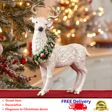 Fitz and Floyd Woodland Holiday Standing Deer Figurine Ceramic Christmas Decor picture