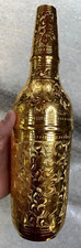 Ornate Gold/Gilded Hand Carved/Etched Liquor Bottle Decor/Decoration/Tumbler picture