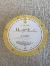 Williams Sonoma Honeybee Salad Plates Set of Three / Hat Box RARE Bee Stoneware picture