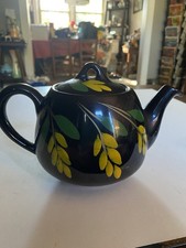 Vintage Teapot Royal Canadian Art Pottery Hand Painted Floral Design 5.5” Tall picture