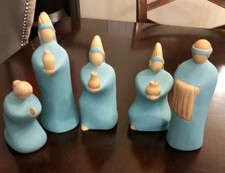 Jack Black 5 Piece NATIVITY SCENE Christmas NAVAJO Native ~ Signed 1987/89 MINT  picture