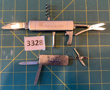 Lot 2 Vtg. Zippo Multi Function Swiss Army Type Pocket Knives, Advertising (3328 picture
