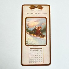 1912 Advertising Calendar January Tailor Lee St Paul Minnesota Winter Scene picture
