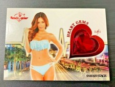 SARAH STAGE 2020 BENCHWARMER VEGAS BABY HEART GEMS RED FOIL 1/1 picture
